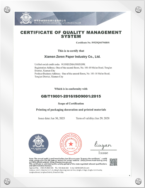 ISO certificate