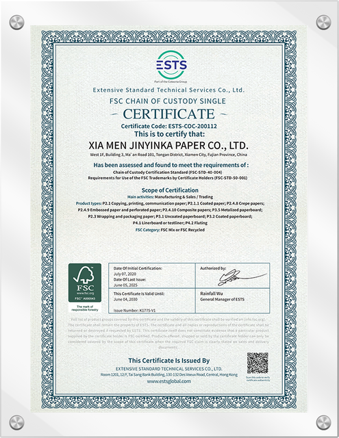 FSC certificate